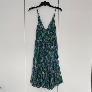 Brand New Emilio Pucci Blue and Green Silk Dress